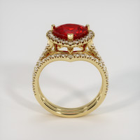 3.02 Ct. Ruby Ring, 18K Yellow Gold 3