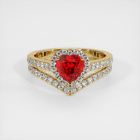 1.68 Ct. Ruby Ring, 18K Yellow Gold 1