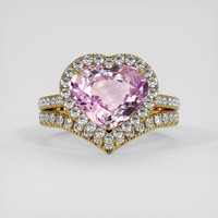 5.25 Ct. Pink Sapphire Ring, 18K Yellow Gold 1
