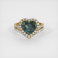 3.64 Ct. Sapphire Ring, 18K Yellow Gold 1