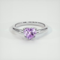 1.25 Ct. Pinkish Purple Sapphire Ring, Platinum 950 1