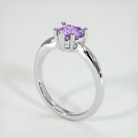 1.25 Ct. Pinkish Purple Sapphire Ring, Platinum 950 2