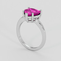 3.11 Ct. Pink Sapphire Ring, Platinum 950 2