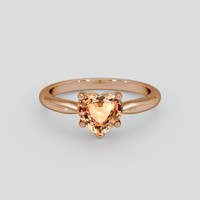 1.24 Ct. Padparadscha Sapphire Ring, 14K Rose Gold 1