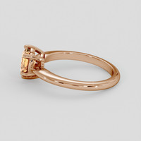 1.24 Ct. Padparadscha Sapphire Ring, 14K Rose Gold 4
