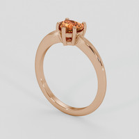 0.83 Ct. Padparadscha Sapphire Ring, 14K Rose Gold 2
