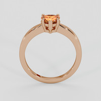 0.83 Ct. Padparadscha Sapphire Ring, 14K Rose Gold 3