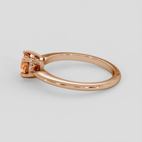 0.83 Ct. Padparadscha Sapphire Ring, 14K Rose Gold 4