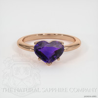 2.05 Ct. Purple Sapphire Ring, 14K Rose Gold 1