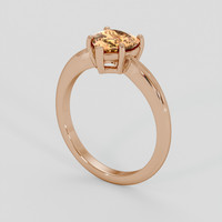 1.24 Ct. Padparadscha Sapphire Ring, 18K Rose Gold 2
