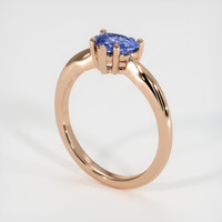 1.11 Ct. Color Change Sapphire Ring, 18K Rose Gold 2