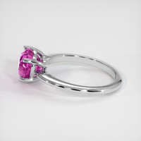 3.22 Ct. Purplish Pink Sapphire Ring, 10K White Gold 4