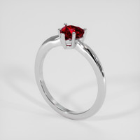 1.22 Ct. Ruby Ring, 14K White Gold 2