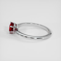1.22 Ct. Ruby Ring, 14K White Gold 4