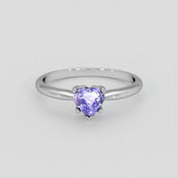 1.01 Ct. Violet Sapphire Ring, 14K White Gold 1
