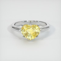 2.77 Ct. Yellow Sapphire Ring, 14K White Gold 1