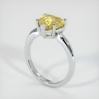 2.77 Ct. Yellow Sapphire Ring, 14K White Gold 2