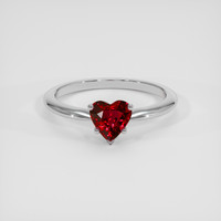 1.22 Ct. Ruby Ring, 18K White Gold 1
