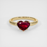 1.65 Ct. Ruby Ring, 14K Yellow Gold 1