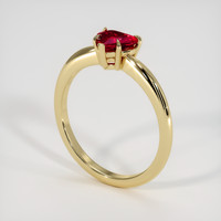 1.08 Ct. Ruby Ring, 14K Yellow Gold 2