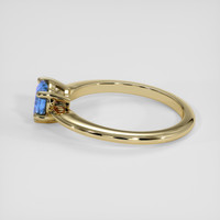 0.78 Ct. Blue Sapphire Ring, 14K Yellow Gold 4
