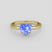 2.07 Ct. Blue Sapphire Ring, 14K Yellow Gold 1