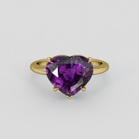5.17 Ct. Purple Sapphire Ring, 14K Yellow Gold 1