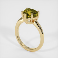 4.22 Ct. Greenish Brown Sapphire Ring, 14K Yellow Gold 2
