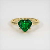 1.83 Ct. Emerald Ring, 18K Yellow Gold 1