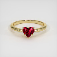 1.08 Ct. Ruby Ring, 18K Yellow Gold 1