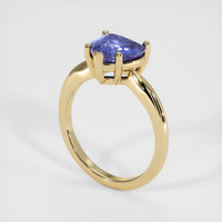 3.04 Ct. Blue Sapphire Ring, 18K Yellow Gold 2