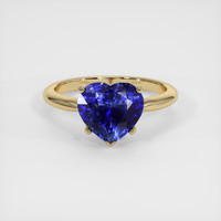 3.57 Ct. Blue Sapphire Ring, 18K Yellow Gold 1