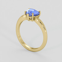 2.07 Ct. Blue Sapphire Ring, 18K Yellow Gold 2
