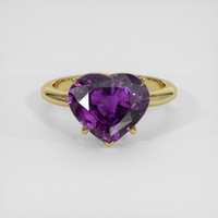 5.17 Ct. Purple Sapphire Ring, 18K Yellow Gold 1