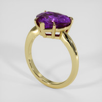 5.17 Ct. Purple Sapphire Ring, 18K Yellow Gold 2