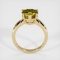 4.22 Ct. Greenish Brown Sapphire Ring, 18K Yellow Gold 3