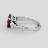 3.17 Ct. Red Spinel Ring, Platinum 950 4