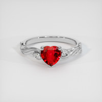 0.81 Ct. Ruby Ring, Platinum 950 1