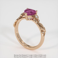 1.30 Ct. Gemstone Ring, 14K Rose Gold 2