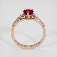 1.00 Ct. Purplish Red Ruby Ring, 14K Rose Gold 3