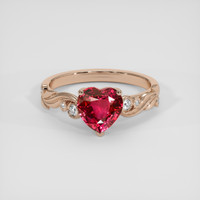 2.02 Ct. Ruby Ring, 14K Rose Gold 1