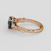 3.34 Ct. Bi Color / Parti Sapphire Ring, 14K Rose Gold 4