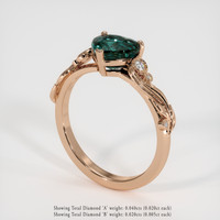 2.02 Ct. Color Change Sapphire Ring, 14K Rose Gold 2