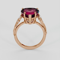 8.68 Ct. Purplish Pink Rhodolite Garnet Ring, 18K Rose Gold 3