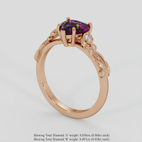 1.81 Ct. Pinkish Purple Rhodolite Garnet Ring, 18K Rose Gold 2