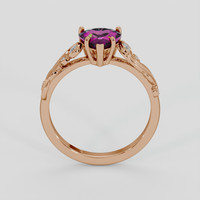 1.81 Ct. Pinkish Purple Rhodolite Garnet Ring, 18K Rose Gold 3
