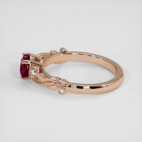 1.00 Ct. Purplish Red Ruby Ring, 18K Rose Gold 4