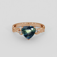 3.34 Ct. Bi Color / Parti Sapphire Ring, 18K Rose Gold 1