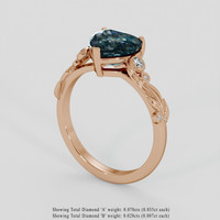 3.34 Ct. Bi Color / Parti Sapphire Ring, 18K Rose Gold 2
