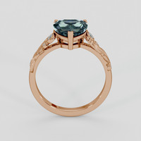 3.34 Ct. Bi Color / Parti Sapphire Ring, 18K Rose Gold 3